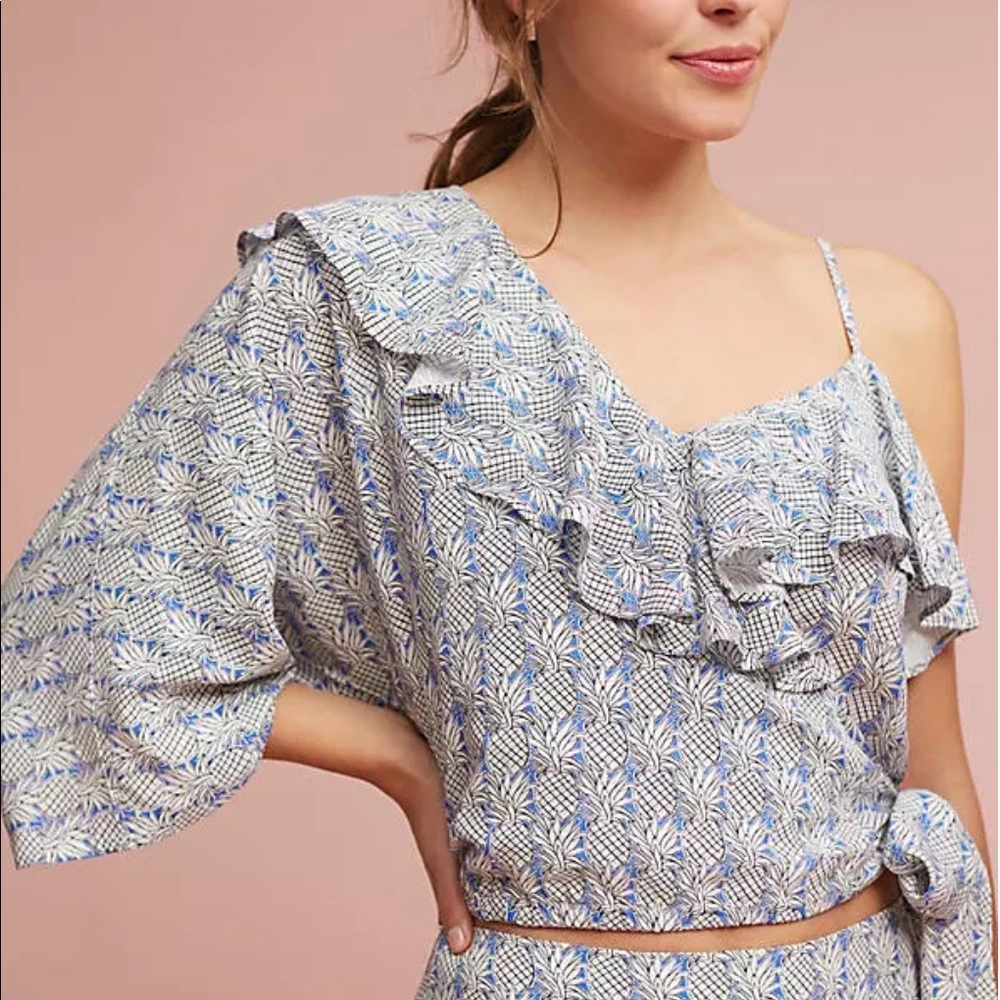 Anthropologie Maeve Pineapple Top NWOT
